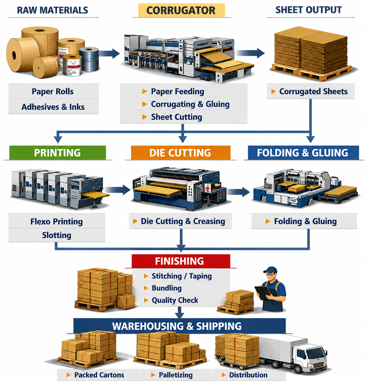 Corrugated Box Manufacturing Process
