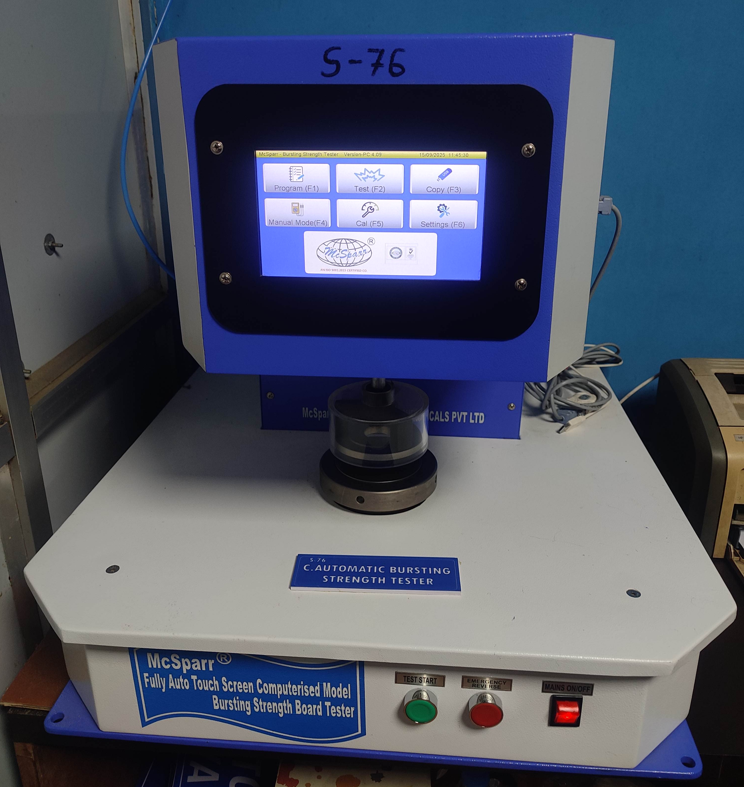 Automatic Bursting Strength Tester